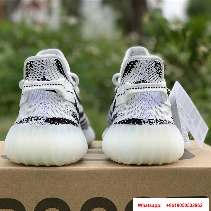        Yeezy 350 Boost V2 New Zebra Static Reflective Running Shoes 13