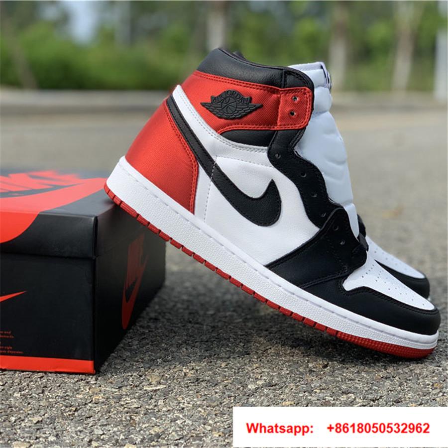 Air Jordan 1 Satin WMNS Black Toe Basketball Shoes      Sneakers 5