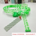 OFF-WHITE Industrial Logo Rubber Belt Green Yellow Pink Red Black OW Strap