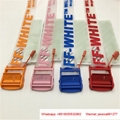 OFF-WHITE Industrial Logo Rubber Belt Green Yellow Pink Red Black OW Strap
