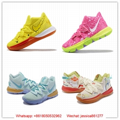      Kyrie 5 x SpongeBob Basketball Shoes Irving Five NBA Star Cartoon Sneakers