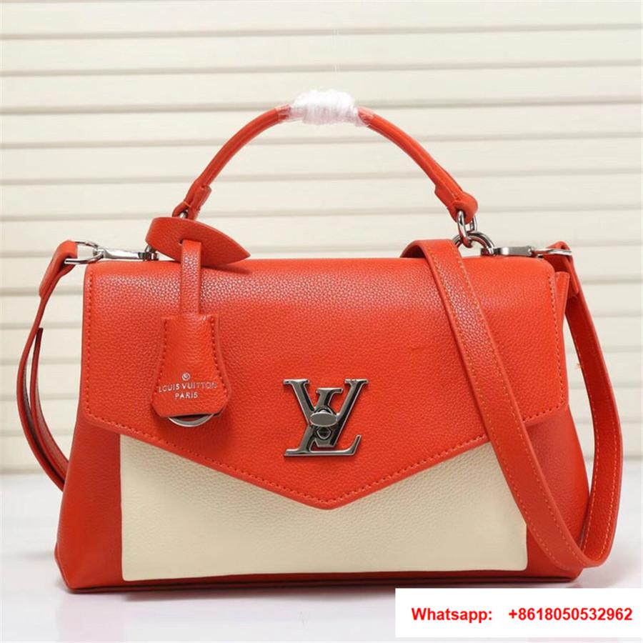                  y LockMe Monogram Lady Women Handbags Wallet L   age Bags 6
