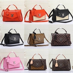                   y LockMe Monogram Lady Women Handbags Wallet L   age Bags