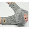 Cheap UGG Glove Winter Warm Mittens Women Woollen Yarn Gloves Crystal Buttons