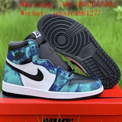 Red Box Air Jordan 1 High OG WMNS Tie-Dye Shoes AJ1 1s Basketball Shoes