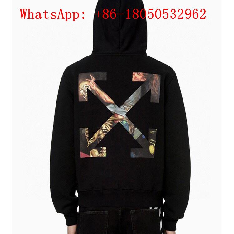 Off White OW 20FW Skull Hoody Fashion Hoodies Black White Hoodie 7