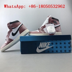 Trophy Room Air Jordan 1 High OG Original Box Shoes Designer Sneaker      Shoes