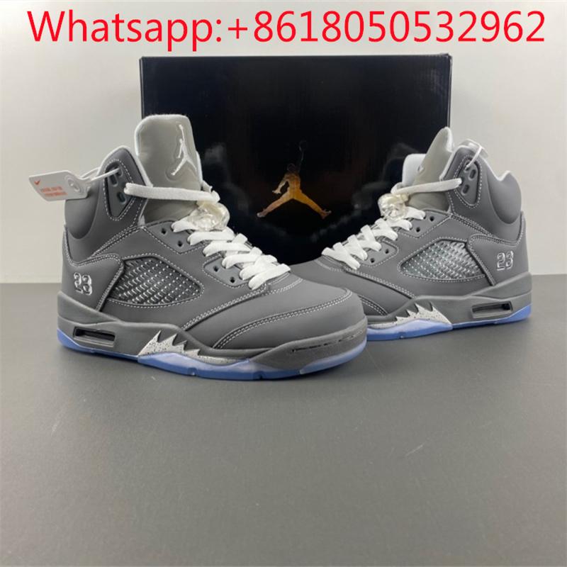 Air Jordan 5 Retro 'Wolf Grey' Basketball Sneaker Running Shoes 1