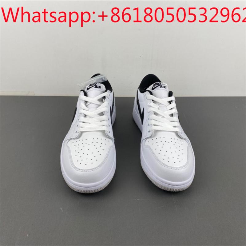 Air Jordan 1 Low Black White Designer Sneakers Basketball Shoes 3