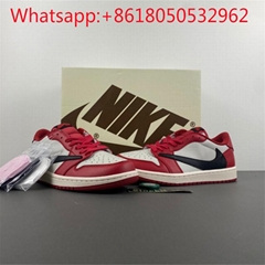 Travis Scott x Air Jordan 1 Chicago Low Basketball Shoes