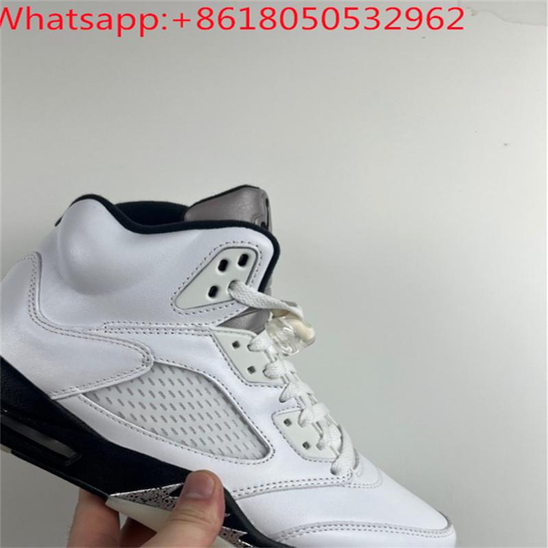 Air Jordan 5 Retro "White and Black" Basketball Shoes Sneakers 15