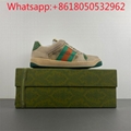  Gucci Shoe Screener New Classic Micro Label Stripe Retro distressed Dirty Shoes