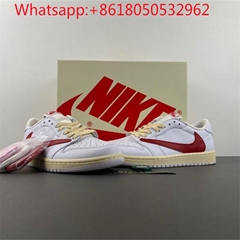 Travis Scott x Air Jordan 1 Low OG White Red Shoes AJ1 Basketball Sneaker