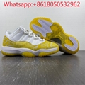 Air Jordan 11 Low WMNS “Yellow Snakeskin” Jumpman AJ11 Basketball Sneaker
