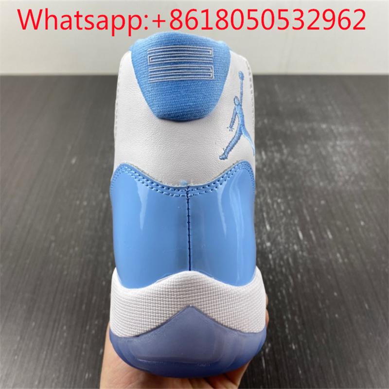 Air Jordan Retro 11 White Blue Jumpman AJ11 Basketball Sneaker 11