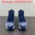 Air Jordan 11 Velvet Midnight Navy Sneakers Jumpman AJ11 Basketball Sneaker
