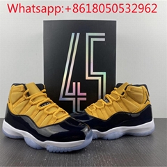 Air Jordan 11 Retro Black Yellow Sneakers Jumpman AJ11 Basketball Sneaker