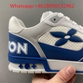 Louis Vuitton LV  Shoes Blue Navy Trainer Designer Luxury Shoes EU38-46