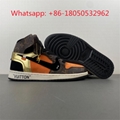 OFF-WHITE  Air Jordan 1 Louis Vuitton LV Basketball Sneaker Running Shoe US7-14