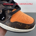 OFF-WHITE  Air Jordan 1 Louis Vuitton LV Basketball Sneaker Running Shoe US7-14