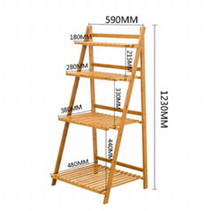 Bamboo Foldable Flower Stands for Display