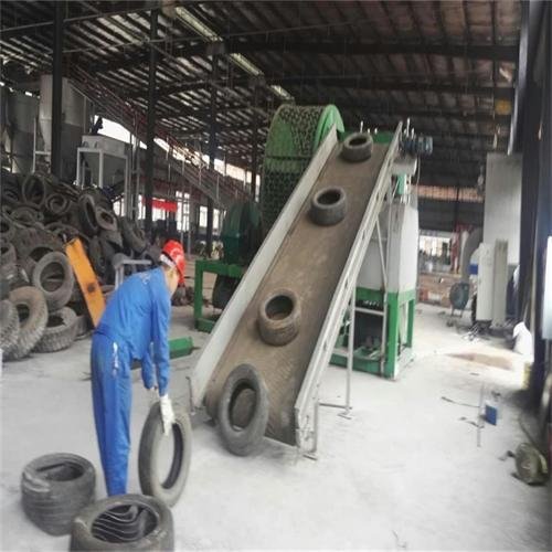 waste/used tire pyrolysis to tire oil machine, waste tire recycling machie 3