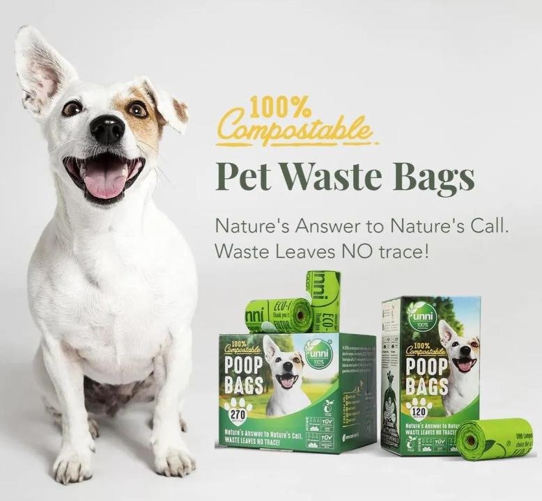 Pbat PLA Cornstarch Logo Printed 100% Biodegradable Dog Poop Waste Bag 5