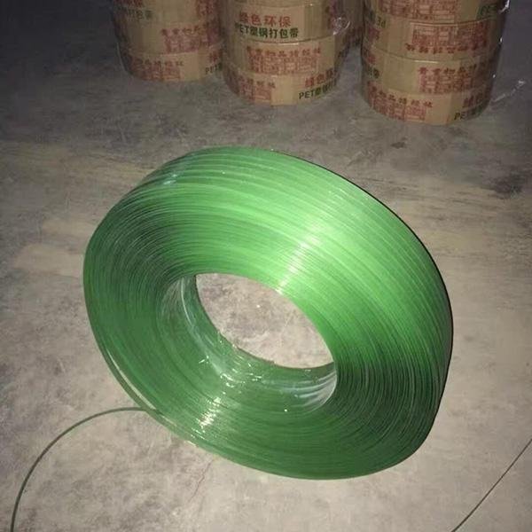 Green Embossed Polyester PET Plastic Strips for Packaging 3
