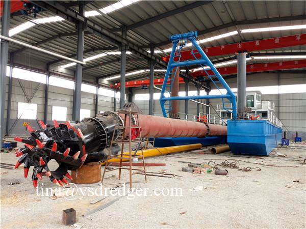 Hydraulic river sand dredger vessel for dredging work. 3