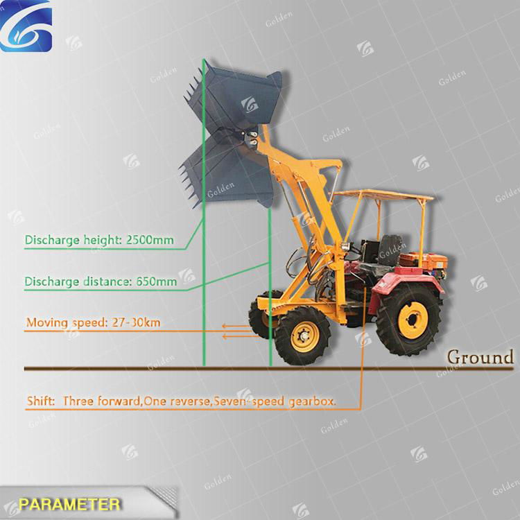 CE agriculture chinese farm tractorfront end loader and backhoe