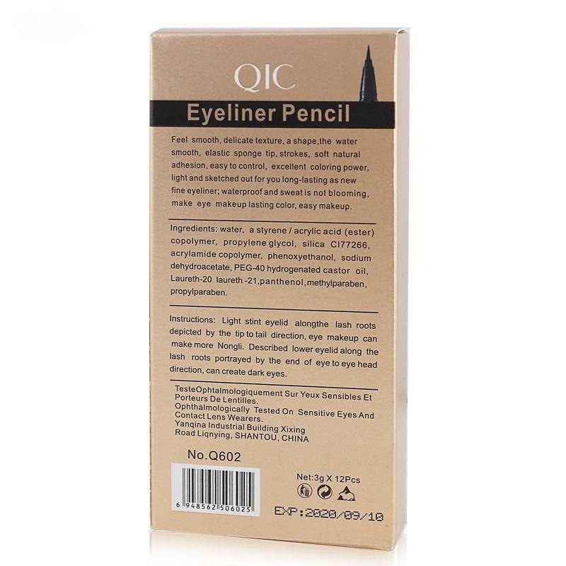 China Original QIC Q602 waterproof  long lasting eyeliner black eyeliner pen 3