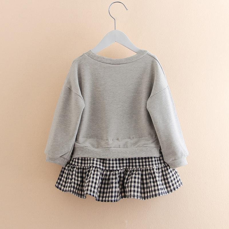 Wholesale Faux-two Stylish Letter Print Pullover for Toddler Girl and Girl 2