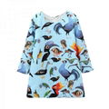 High quality Chic Bird Print Long-sleeve