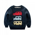 Top quality Trendy Car Applique Long-sleeve Sweatshirt for Baby Boy and Boy 1