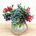 Beautiful Plastic Flower Bouquet Foam Small Berries Artificial Blueberry Fruit