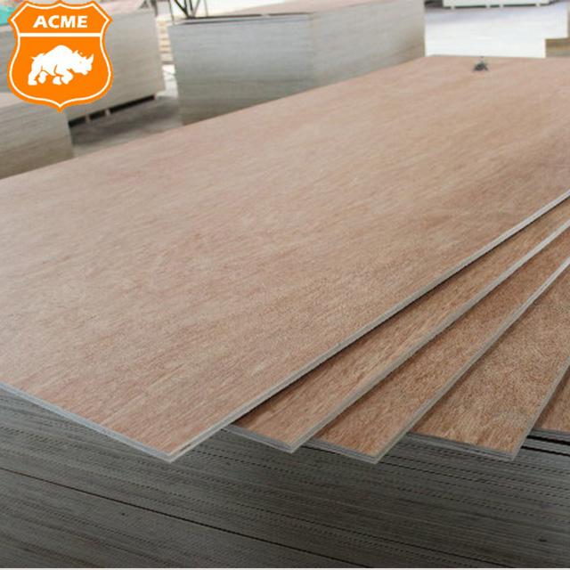 okoume ingtangor face poplar core commerical plywood for furniture indoor use