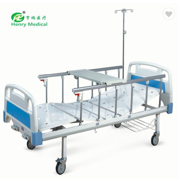 Promotional two cranks 3 functions patients manual hospital bed 