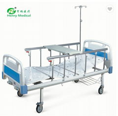 Promotional two cranks 3 functions patients manual hospital bed