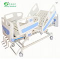 Low price of 4 cranks manual hospital beds for medical use 1
