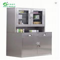 Medical Instruments stainless steel glass door furniture medical filing cabinet