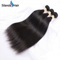 3 Bundles #1B 7A Brazilian Remy Human Hair Straight Extensions Hair Weft 5