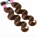  #4 Brazilian Remy Human Hair Weave Bundles 3pcs Hair Wavy Weft 2