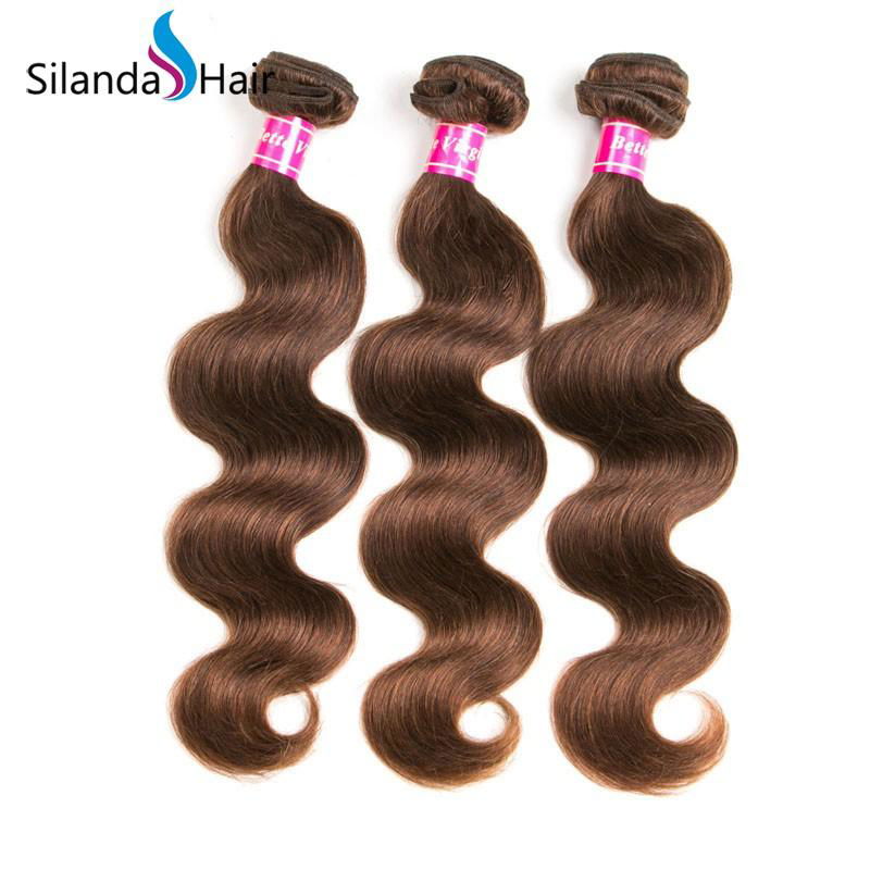  #4 Brazilian Remy Human Hair Weave Bundles 3pcs Hair Wavy Weft 3