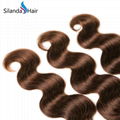  #4 Brazilian Remy Human Hair Weave Bundles 3pcs Hair Wavy Weft 4