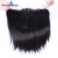 Brazilian Virgin Remy 100% Human Hair 13"X6" Lace Closure #1B Straight 2