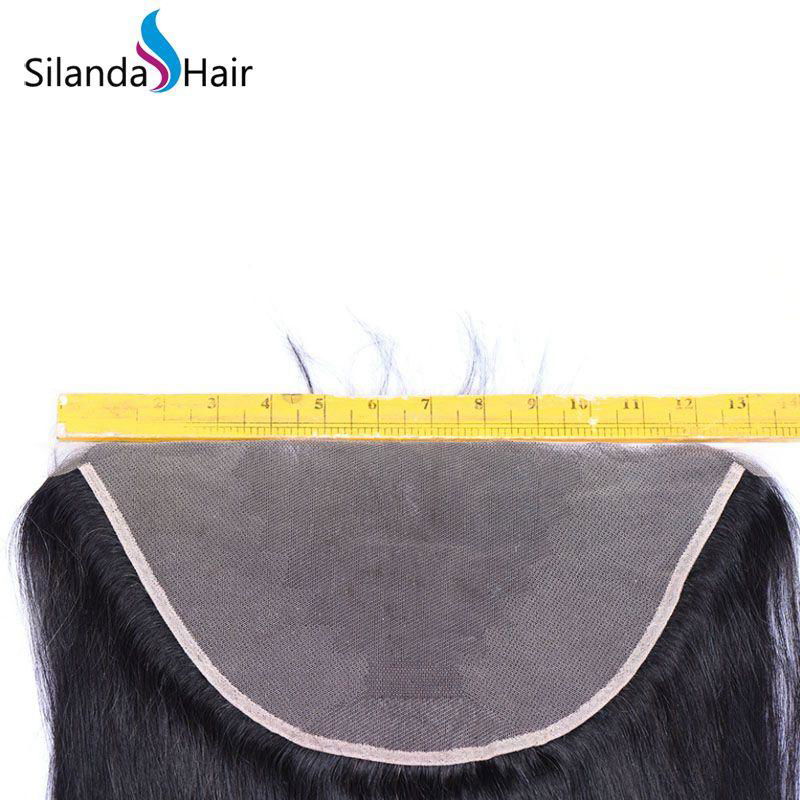 Brazilian Virgin Remy 100% Human Hair 13"X6" Lace Closure #1B Straight 5