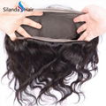 Brazilian Virgin Remy 100% Human Hair 360 Lace Closure #1B Body Wave 2