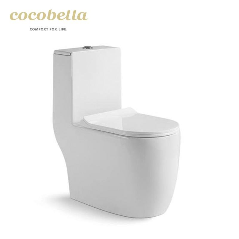 COCOBELLA S Trap Siphon Jet Flushing one piece toilet sets for restaurant
