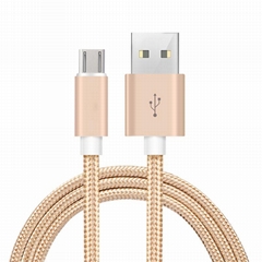 2018 Hot Selling 1M Fast Charging Braided USB Cable for Android