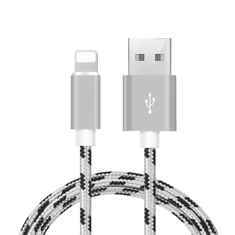 CE Certification Hot selling 1M 3ft  Tiger Pattern Braided USB Cable for iPhone 1